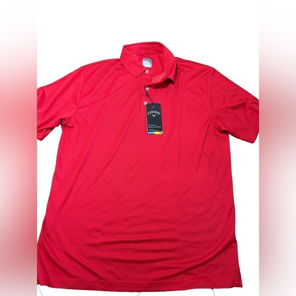 Callaway Opti-Dri Red Golf Polo Shirt NWT